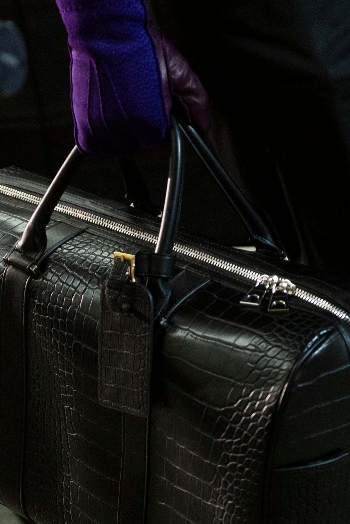 Luggage Tag/Black Embossed