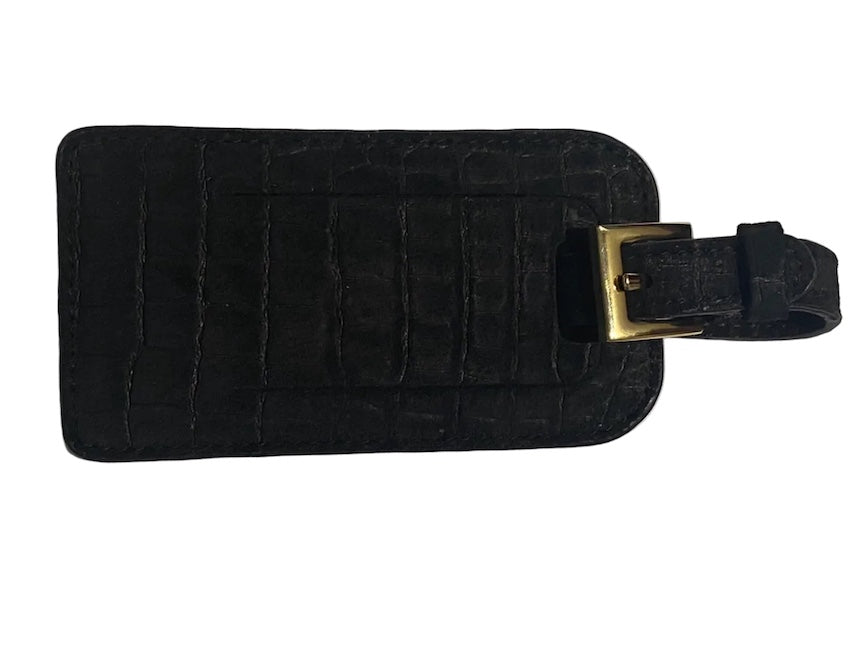 Luggage Tag/Black Embossed