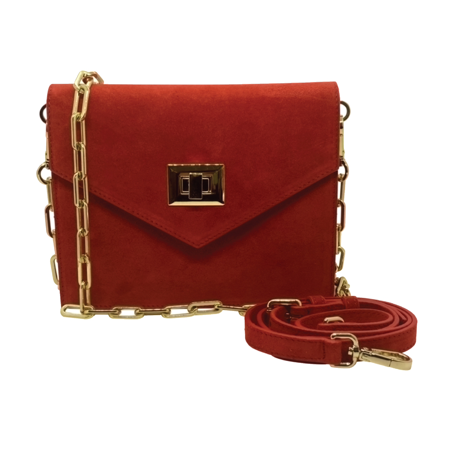 Margot Suede Bag – Rust