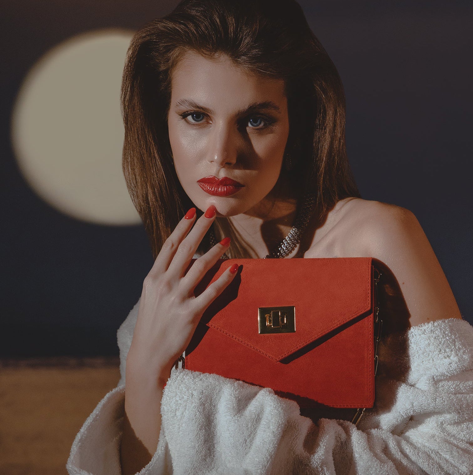 Margot Suede Bag – Rust