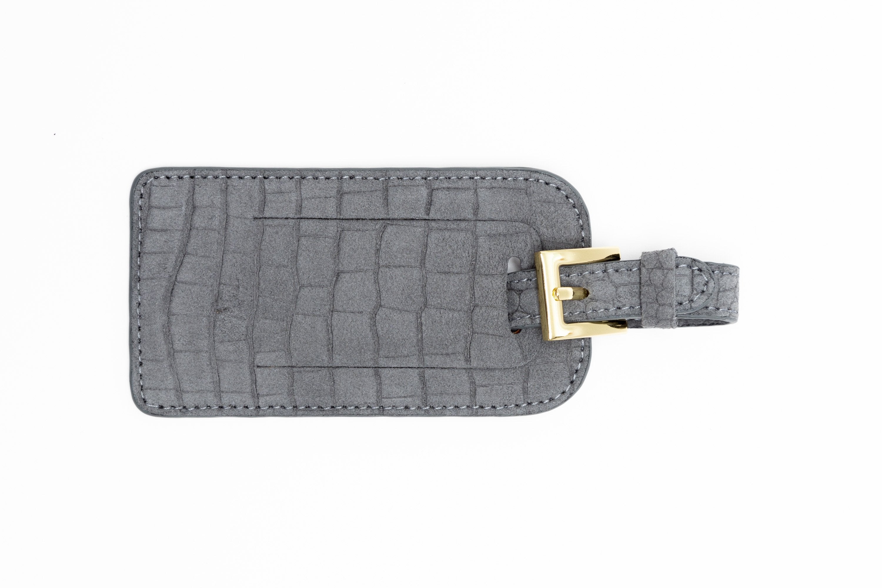 Luggage Tag/Grey Embossed